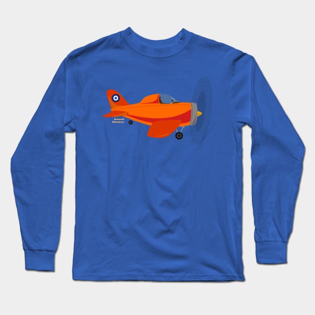 Orange Plane Long Sleeve T-Shirt by KShinabery